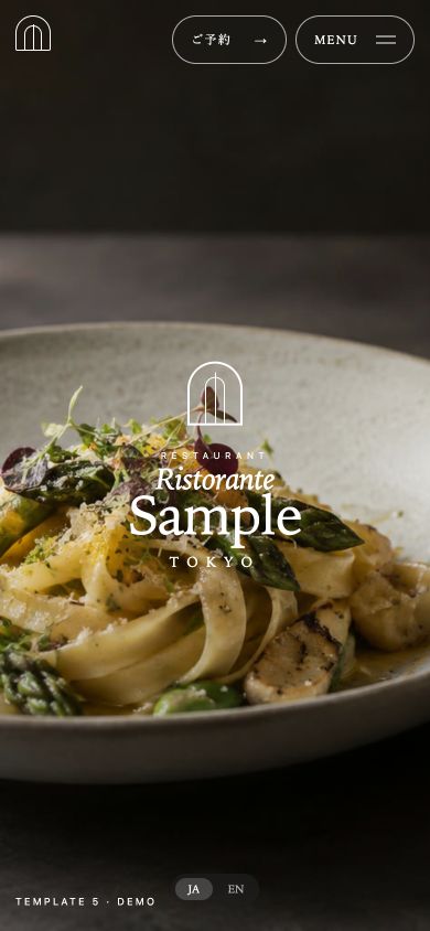 RISTORANTE SAMPLEのスマホ表示